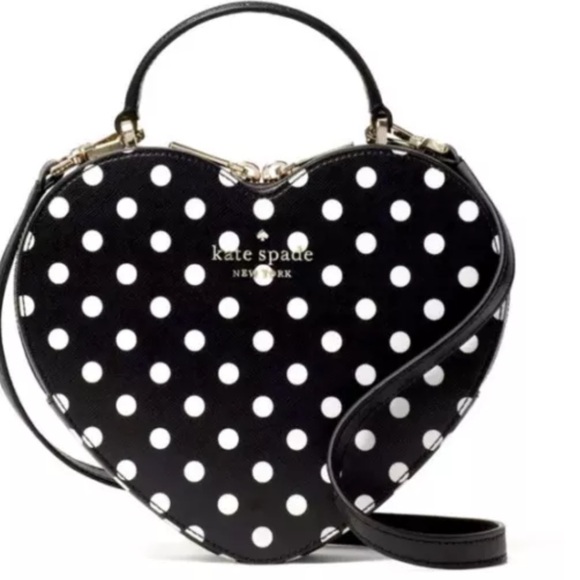 kate spade Handbags - Kate Spade purse Love Shack Heart handbag crossbody in polka dots NWT